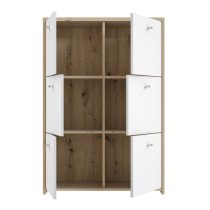 Beile Wooden Sideboard 6 Doors In Artisan Oak And White