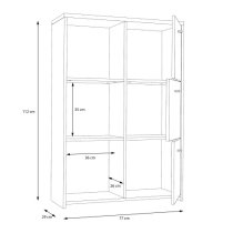 Beile Wooden Sideboard 6 Doors In Artisan Oak And White