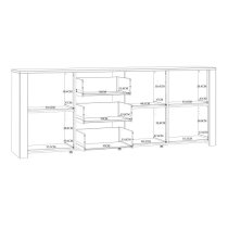 Belgin Sideboard Large 3 Doors 3 Drawers In Riviera Oak White