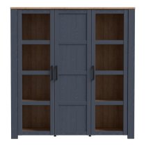 Belgin Display Cabinet 3 Doors In Riviera Oak And Navy