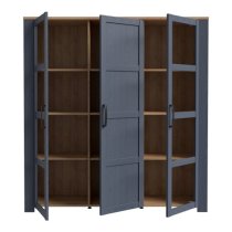 Belgin Display Cabinet 3 Doors In Riviera Oak And Navy