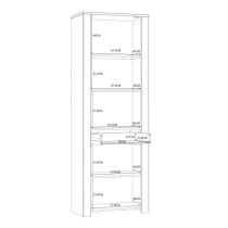 Belgin Display Cabinet 2 Doors 1 Drawer In Riviera Oak Navy