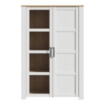 Belgin Display Cabinet 2 Doors In Riviera Oak And White