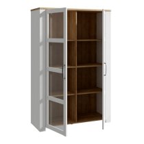 Belgin Display Cabinet 2 Doors In Riviera Oak And White