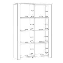 Belgin Display Cabinet 2 Doors In Riviera Oak And White