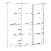 Belgin Display Cabinet 3 Doors In Riviera Oak And White