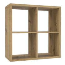 Mabon Wooden Bookcase With 4 Open Cubes In Artisan Oak