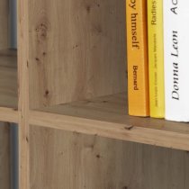 Mabon Wooden Bookcase With 4 Open Cubes In Artisan Oak