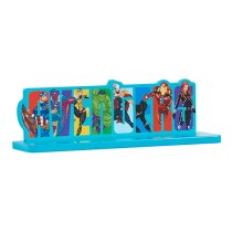 Marvel Avengers Wooden Childrens Wall Shelf In Blue