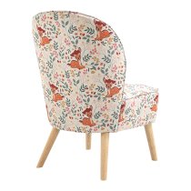 Bambi Fabric Childrens Pleated Back Accent Chair In White