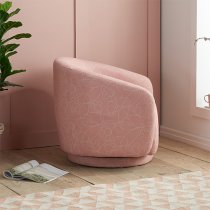 Mickey Doodle Fabric Childrens Swivel Accent Chair In Pink