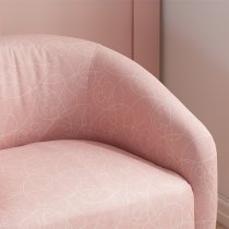 Mickey Doodle Fabric Childrens Swivel Accent Chair In Pink