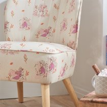 Frozen Fabric Childrens Accent Chair In White