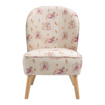 Frozen Fabric Childrens Accent Chair In White