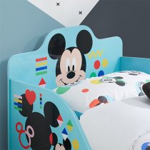 Disney Mickey Mouse Childrens Wooden Single Bed In Blue