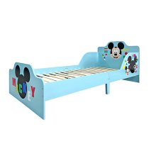 Disney Mickey Mouse Childrens Wooden Single Bed In Blue