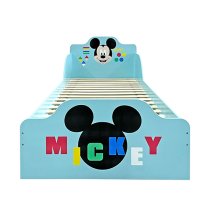 Disney Mickey Mouse Childrens Wooden Single Bed In Blue