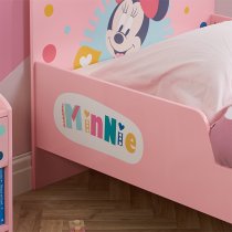 Disney Minnie Mouse Childrens Wooden Single Bed In Pink