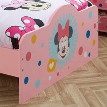 Disney Minnie Mouse Childrens Wooden Single Bed In Pink