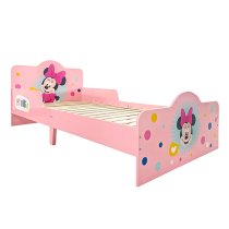 Disney Minnie Mouse Childrens Wooden Single Bed In Pink