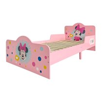 Disney Minnie Mouse Childrens Wooden Single Bed In Pink