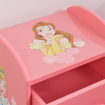 Disney Princess Chidrens Wooden Bedside Table In Pink