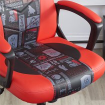 Star Wars Faux Leather Childrens Gaming Chair In Red