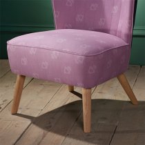 Snow White Childrens Fabric Accent Chair In Pink