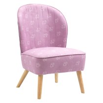 Snow White Childrens Fabric Accent Chair In Pink