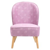 Snow White Childrens Fabric Accent Chair In Pink