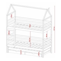 Dally Bunk Bed With Trundle In Pine With Bonell Mattresses