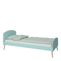 Giza Wooden Single Bed In Cool Mint