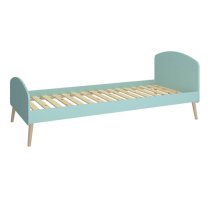 Giza Wooden Single Bed In Cool Mint