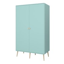 Giza Wooden Wardrobe With 2 Doors In Cool Mint