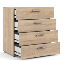 Perkin Wooden Chest Of 4 Drawers In Oak