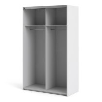 Vrok Sliding Wardrobe With 2 Oak Doors 2 Shelves In White