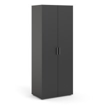 Perkin Wooden Wardrobe With 2 Doors In Black