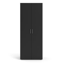 Perkin Wooden Wardrobe With 2 Doors In Black