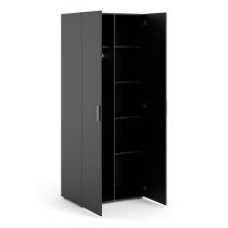 Perkin Wooden Wardrobe With 2 Doors In Black