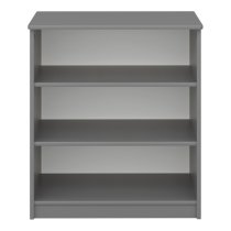 Satria Kids Wooden Bookcase With 2 Shelves In Folkestone Grey