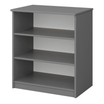 Satria Kids Wooden Bookcase With 2 Shelves In Folkestone Grey