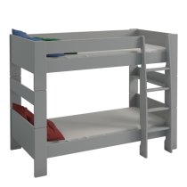 Satria Kids Wooden Bunk Bed In Folkestone Grey