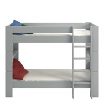 Satria Kids Wooden Bunk Bed In Folkestone Grey