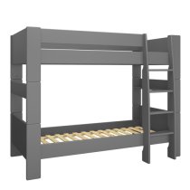 Satria Kids Wooden Bunk Bed In Folkestone Grey