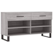 Alivia Shoe Storage Bench With 2 Drawers In Grey Sonoma Oak