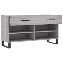 Alivia Shoe Storage Bench With 2 Drawers In Grey Sonoma Oak