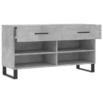 Alivia Shoe Storage Bench With 2 Drawers In Concrete Effect