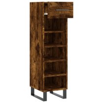 Alivia Shoe Storage Cabinet With 2 Drawers In Smoked Oak