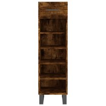 Alivia Shoe Storage Cabinet With 2 Drawers In Smoked Oak