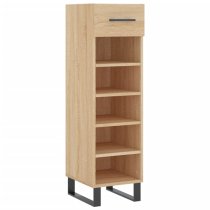 Alivia Shoe Storage Cabinet With 2 Drawers In Sonoma Oak